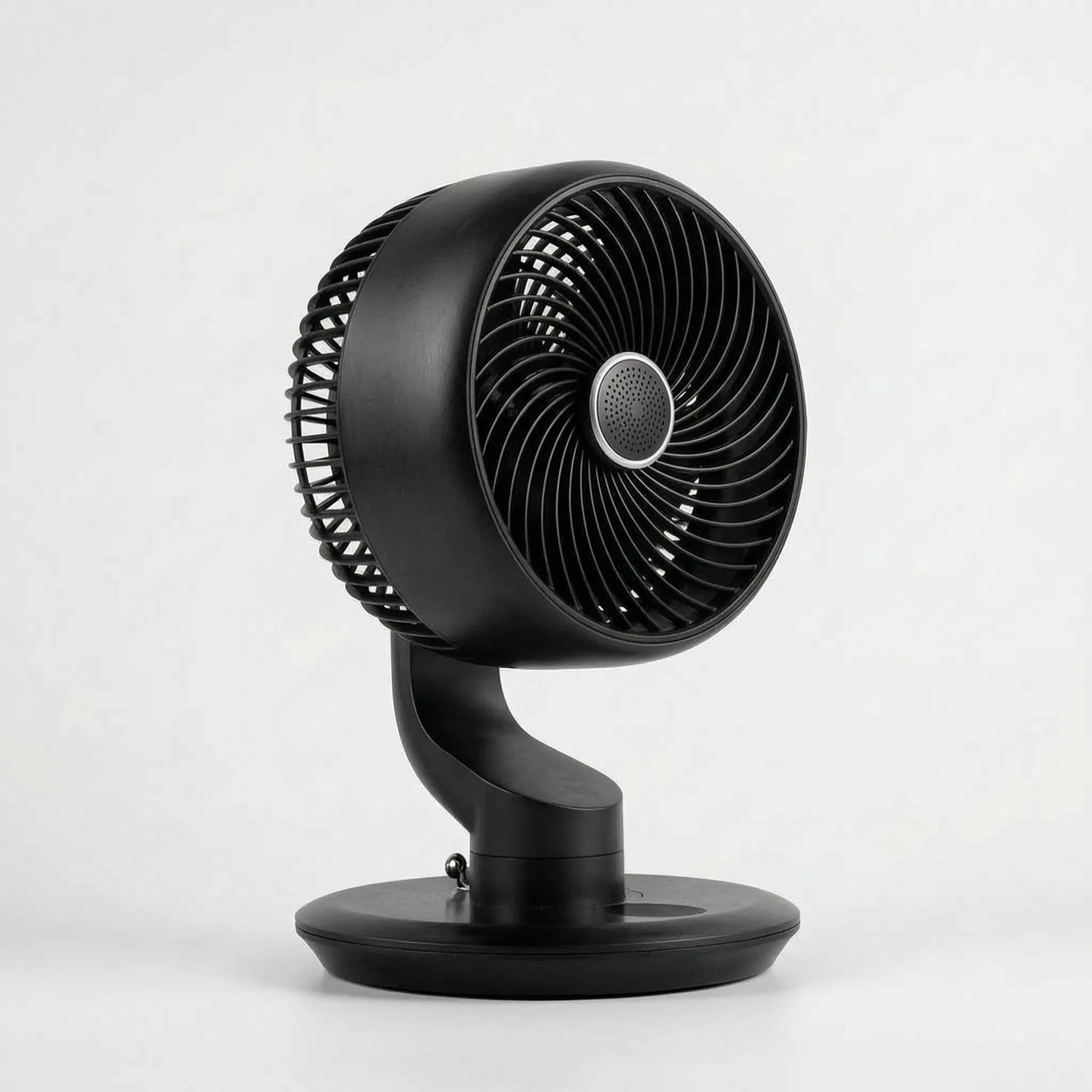Battery powered desk fan – black