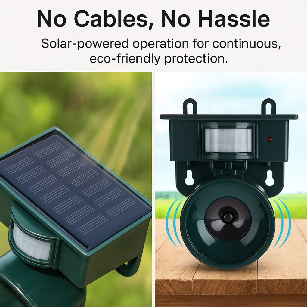 Motion Activated Bird Repeller | Outdoor Pigeon Deterrent Device