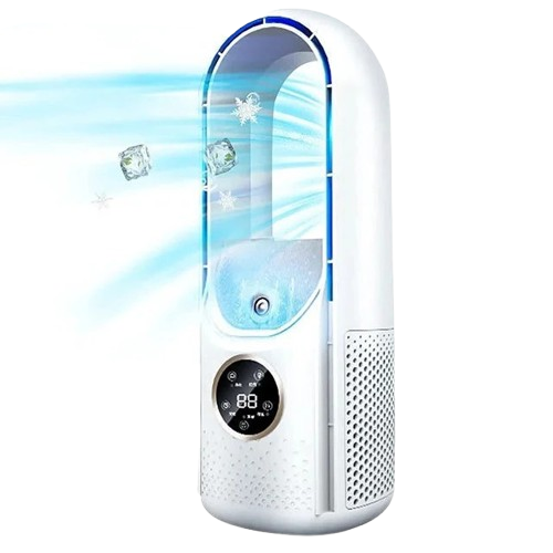 Blade-Free Silent Portable Air Cooler – Quiet Compact Desktop AC for Home & Office