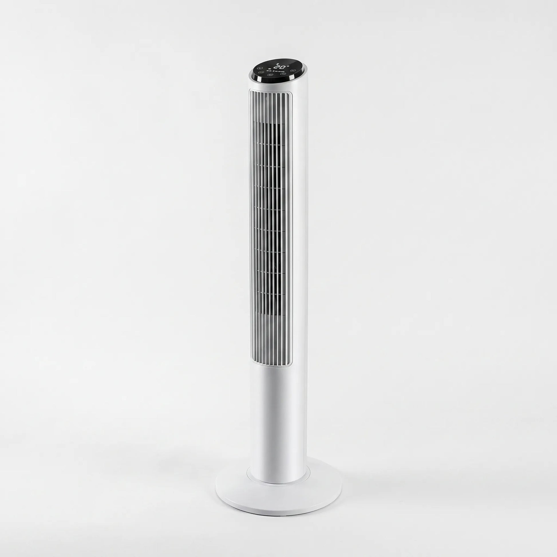 Bladeless tower fan in silver