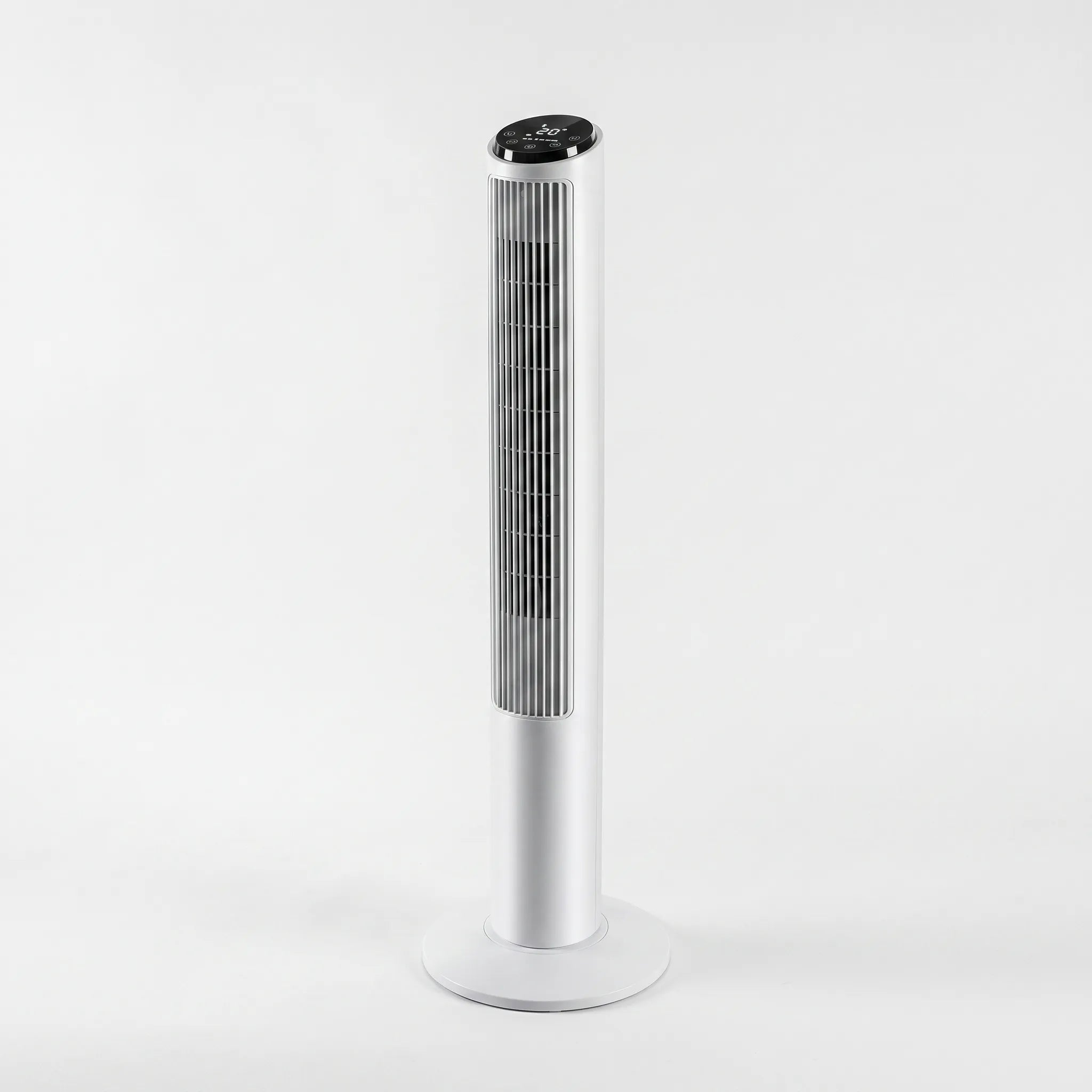 Bladeless tower fan in silver
