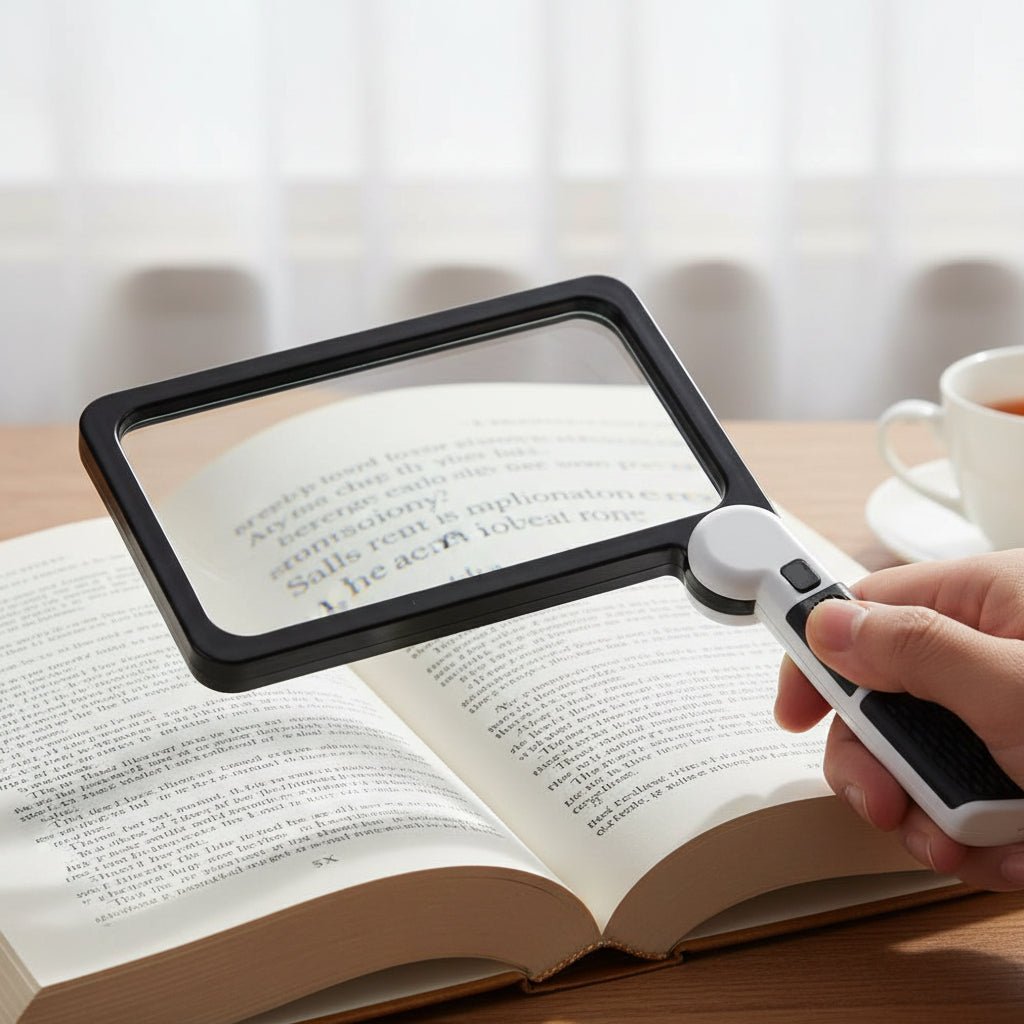 Smart 5X LED Magnifying Glass – Dimmable Lighting Designed for Reading, Crafting, and Detailed Inspection with Enhanced Visual Clarity and Comfort
