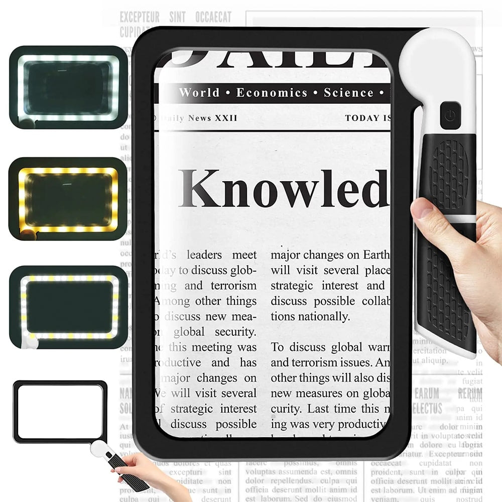 Smart 5X LED Magnifying Glass – Dimmable Lighting Designed for Reading, Crafting, and Detailed Inspection with Enhanced Visual Clarity and Comfort