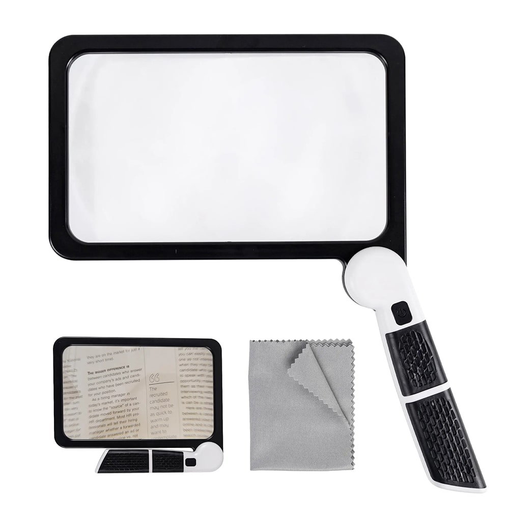 Smart 5X LED Magnifying Glass – Dimmable Lighting Designed for Reading, Crafting, and Detailed Inspection with Enhanced Visual Clarity and Comfort