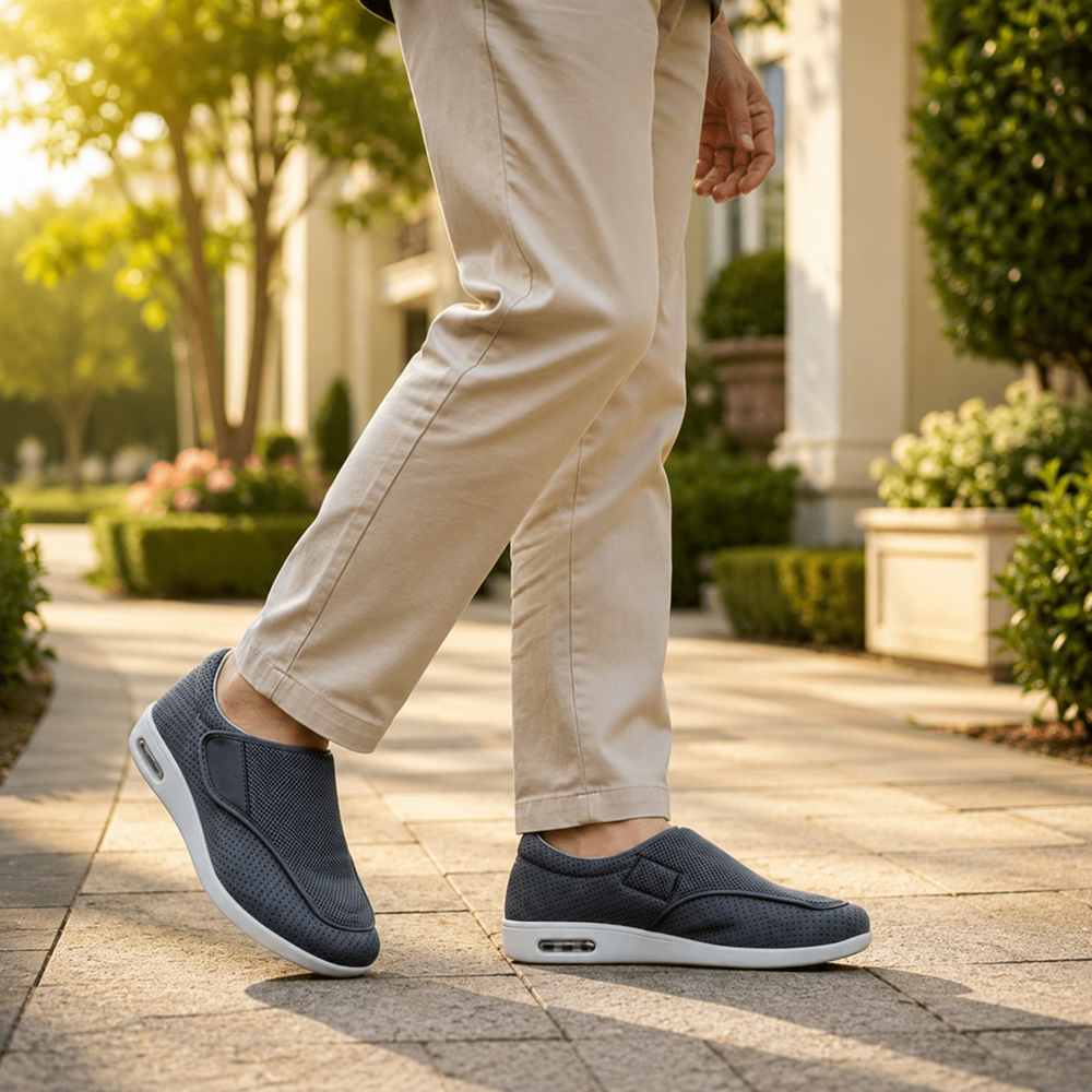 Comfort Shoes with Memory Foam Support - Soft Wide-Fit Cushioned Footwear for Sensitive and Swollen Feet
