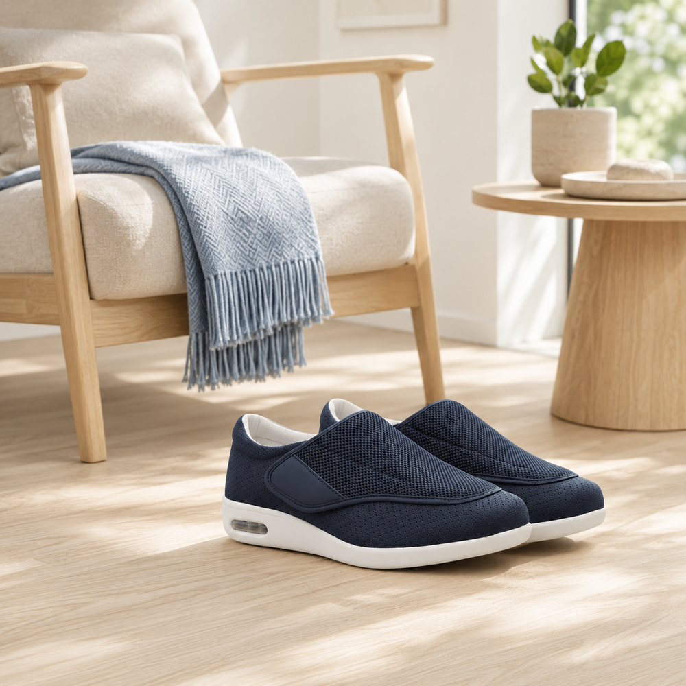 Comfort Shoes with Memory Foam Support - Soft Wide-Fit Cushioned Footwear for Sensitive and Swollen Feet