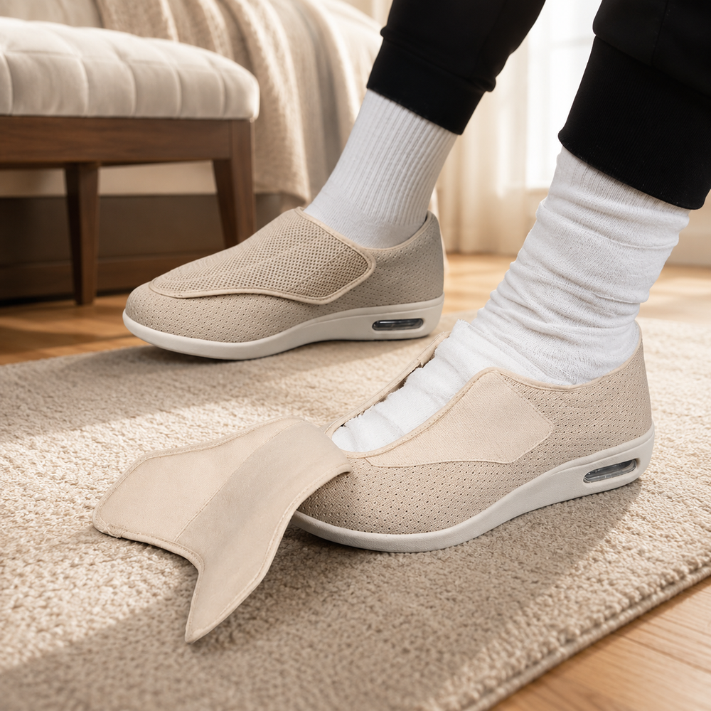 Comfort Shoes with Memory Foam Support - Soft Wide-Fit Cushioned Footwear for Sensitive and Swollen Feet