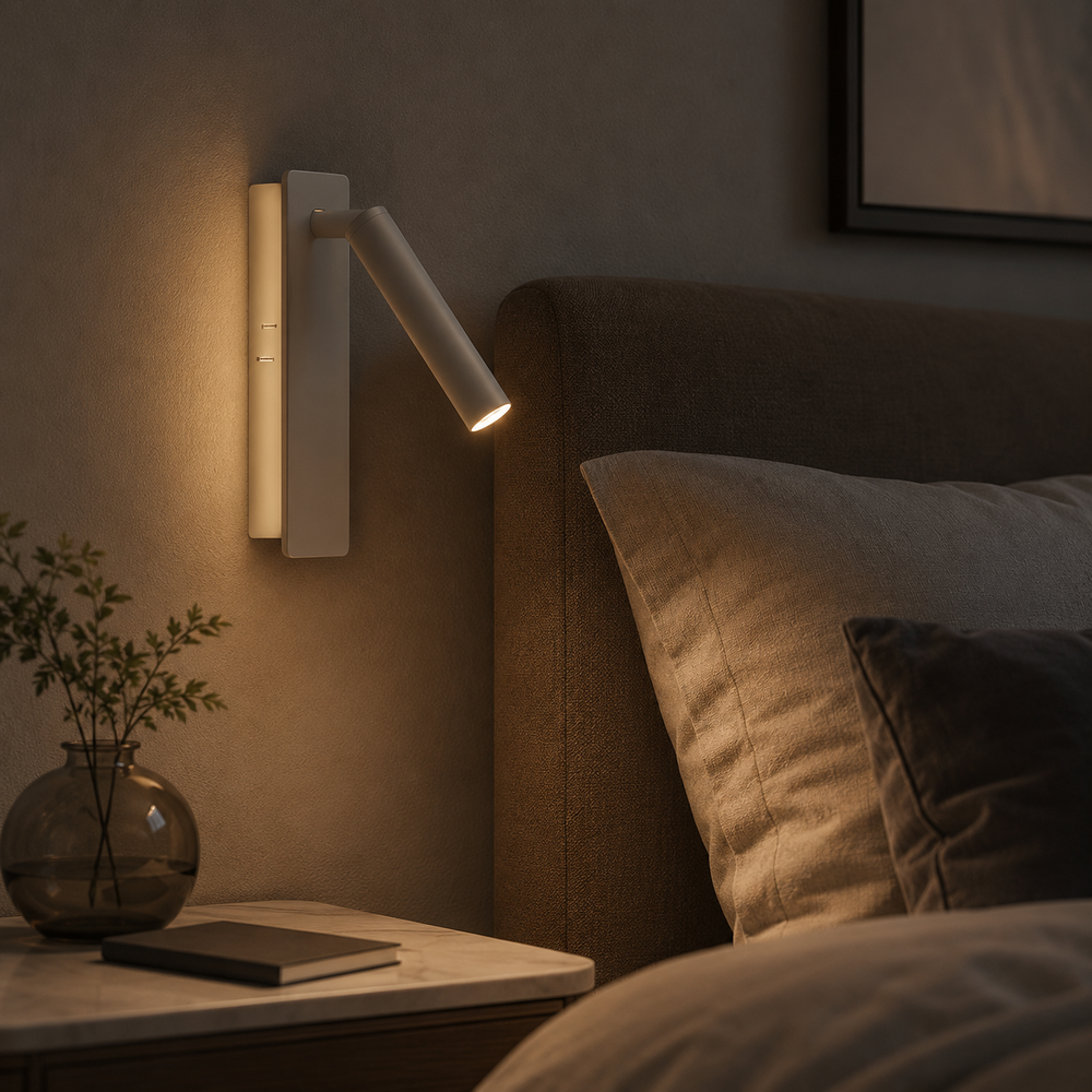 Rotatable Bedside LED Reading Lamp – Adjustable Flexible Night Light for Bedroom, Desk & Study Comfort