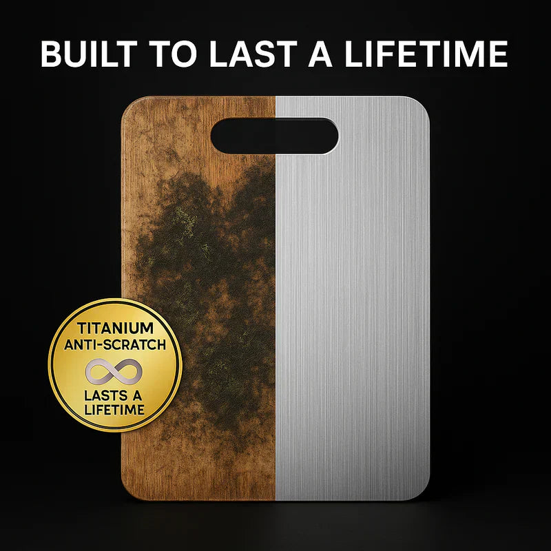 Medical-Grade Titanium Cutting Board | Nonporous Chopping Block