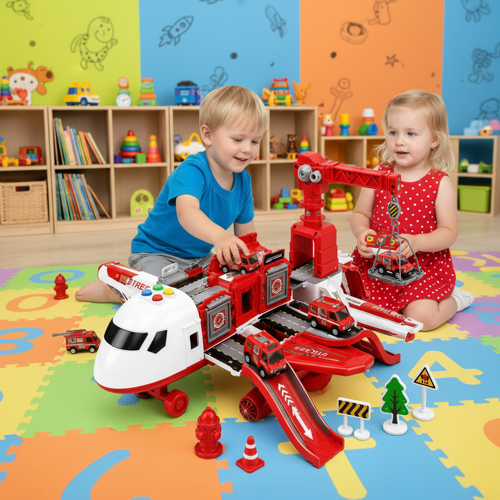 Adventure Airplane Playset for Kids – Creative Role-Play Toy Plane & Vehicle Set for Imaginative Exploration