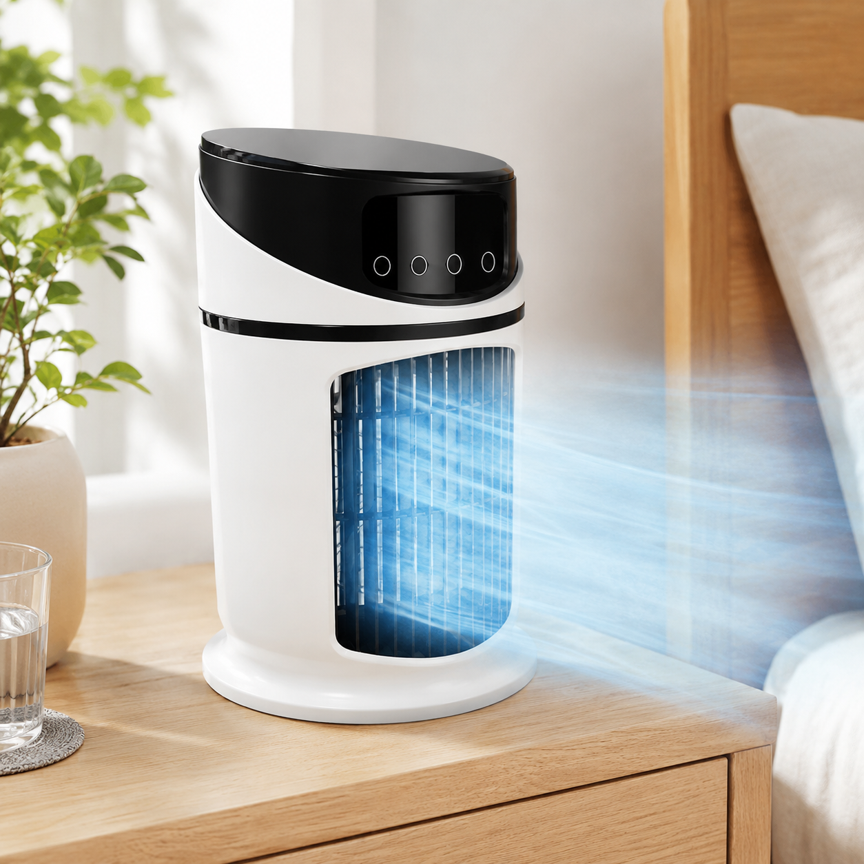 Portable mist cooling fan