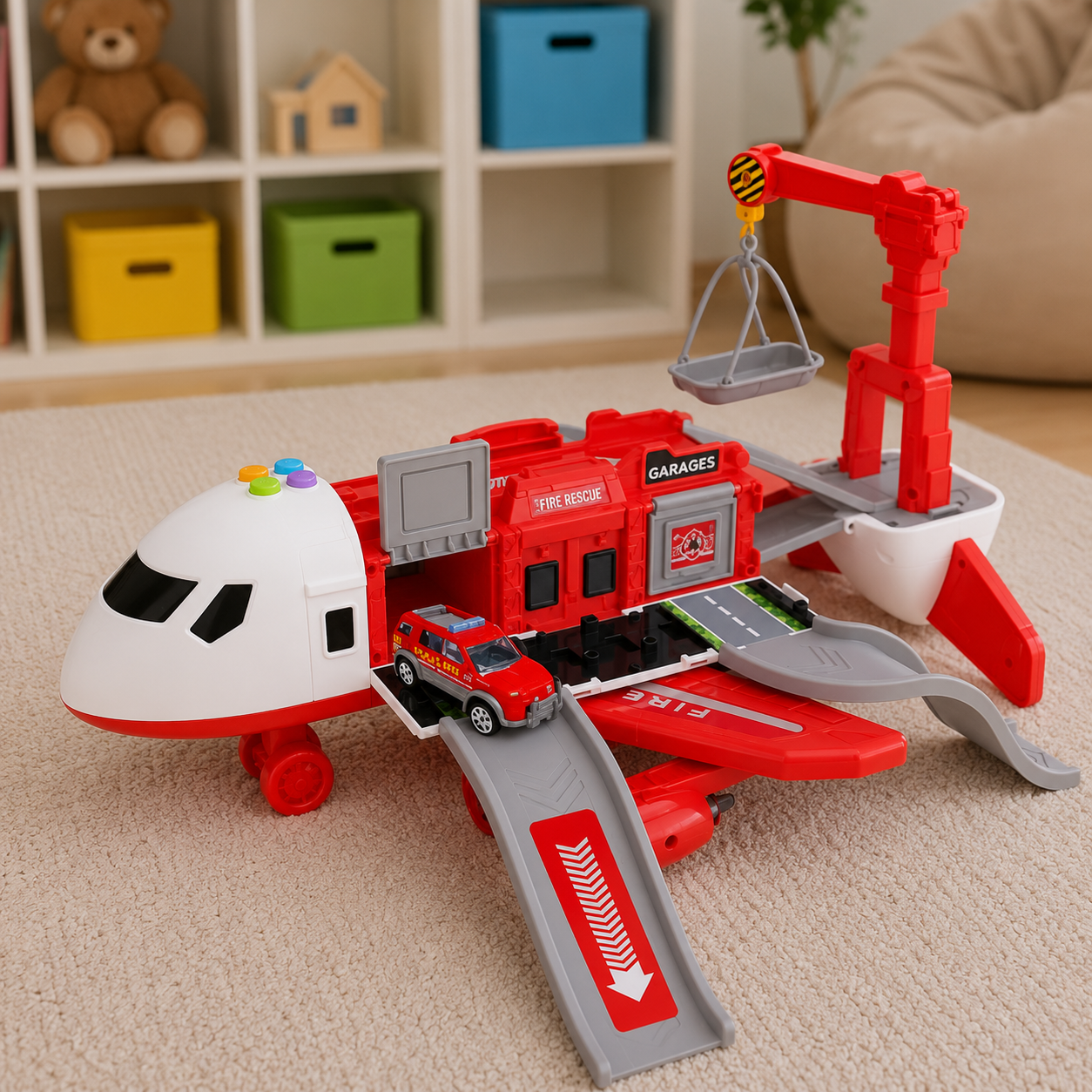 Durable Airplane and Transport Toy Set for Kids Exploration – Fun Educational Play Set for Kids & Toddlers