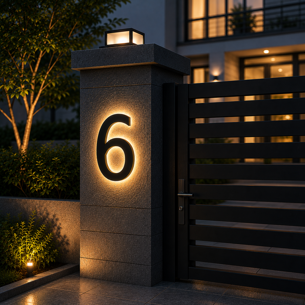 Cozy Illuminated House Numbers for Stylish Entryways – Weatherproof Address Lighting for Yard, Door & Driveway