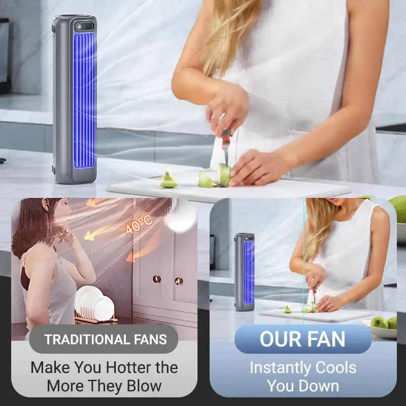 ChillMate Portable Mini Air Conditioner with 3 Speeds – Compact Rechargeable Personal Cooler for Desk & Travel