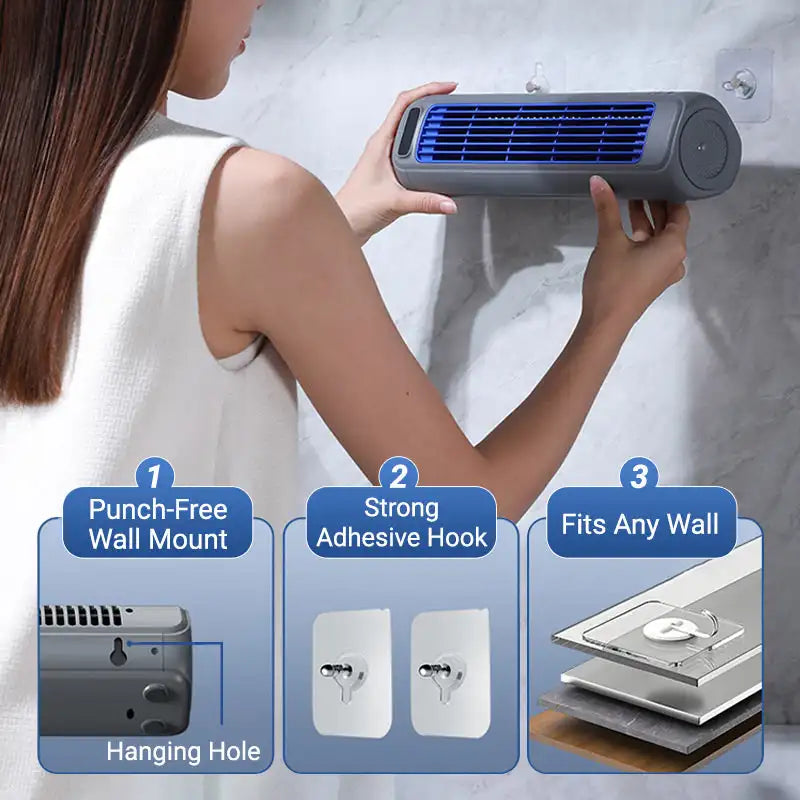ChillMate Portable Mini Air Conditioner with 3 Speeds – Compact Rechargeable Personal Cooler for Desk & Travel