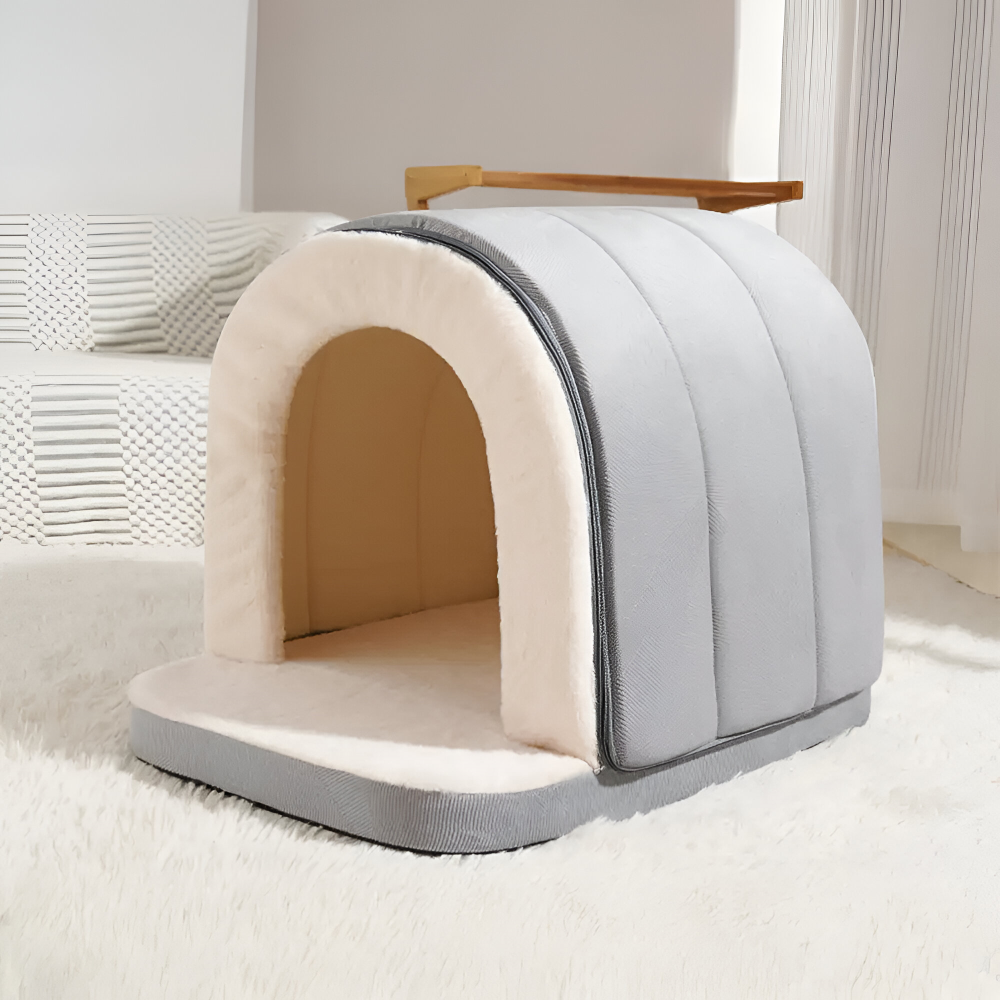 Covered Cat Bed Tent | 2-in-1 Small Dog Cave & Indoor Pet House