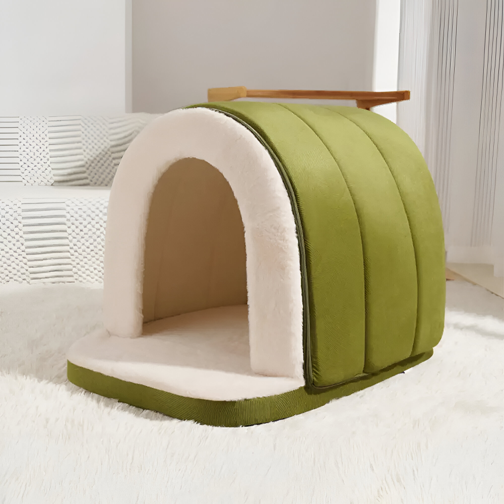 Covered Cat Bed Tent | 2-in-1 Small Dog Cave & Indoor Pet House