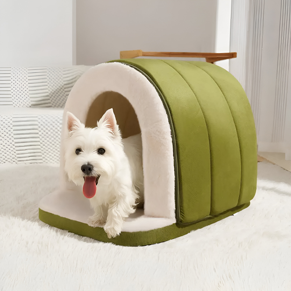 Covered Cat Bed Tent | 2-in-1 Small Dog Cave & Indoor Pet House