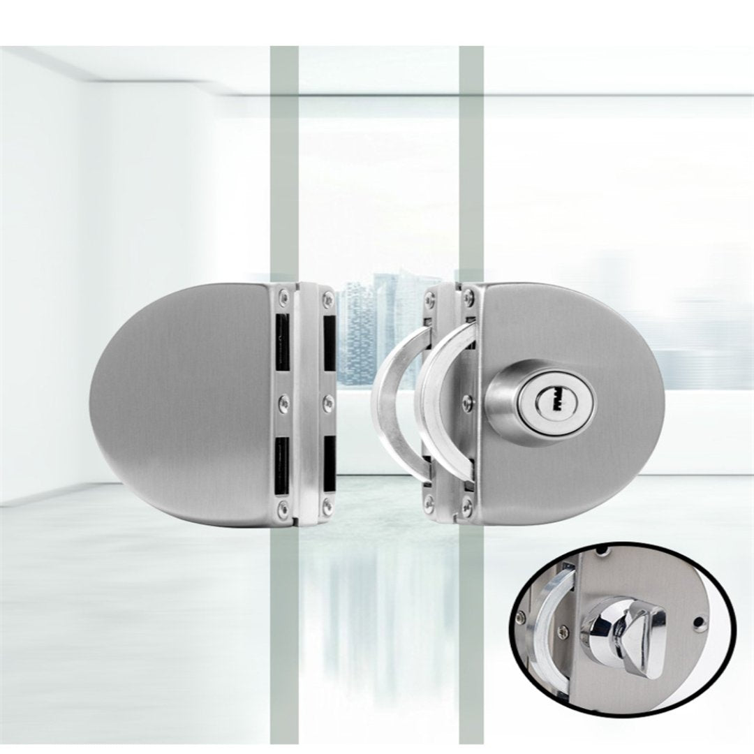 Secure Stainless Steel Sliding Glass Door Lock – No-Drill Safety Latch for Home, Office & Patio Doors
