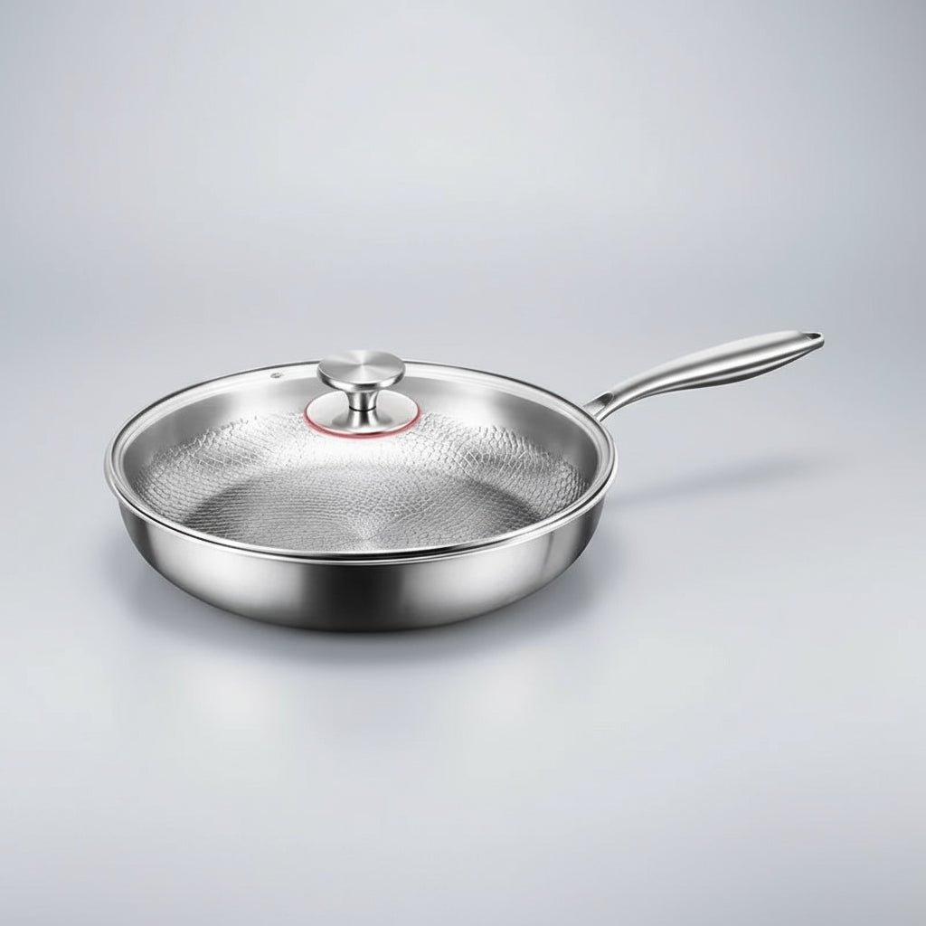 Premium Titanium Hammered Non-Stick Frying Pan – Durable Chemical-Free Even-Heat Cookware for Induction & Home Cooking
