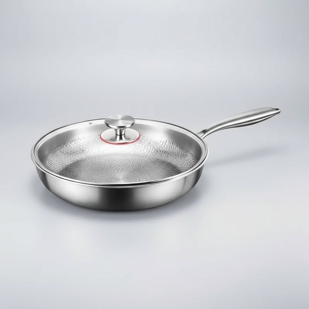 Premium Titanium Hammered Non-Stick Frying Pan – Durable Chemical-Free Even-Heat Cookware for Induction & Home Cooking