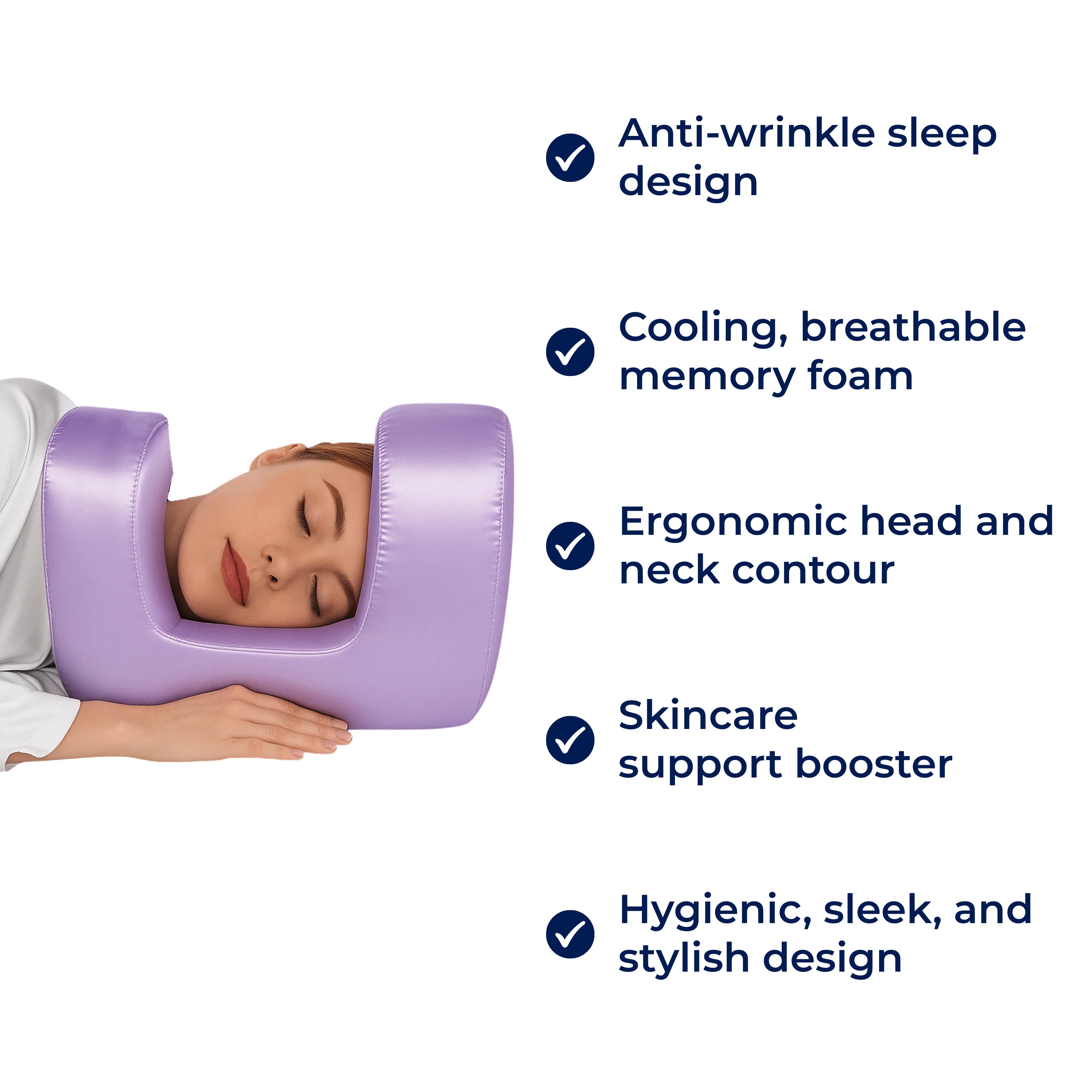 Anti-Wrinkle Beauty Pillow | Cooling Memory Foam Contour & Skin Care Support