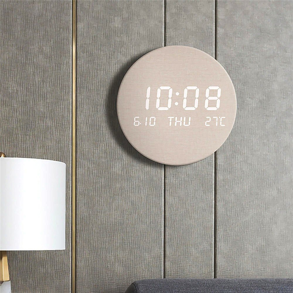 Rechargeable Wall Clock | Minimalist Silent Cordless Decor (7.68")