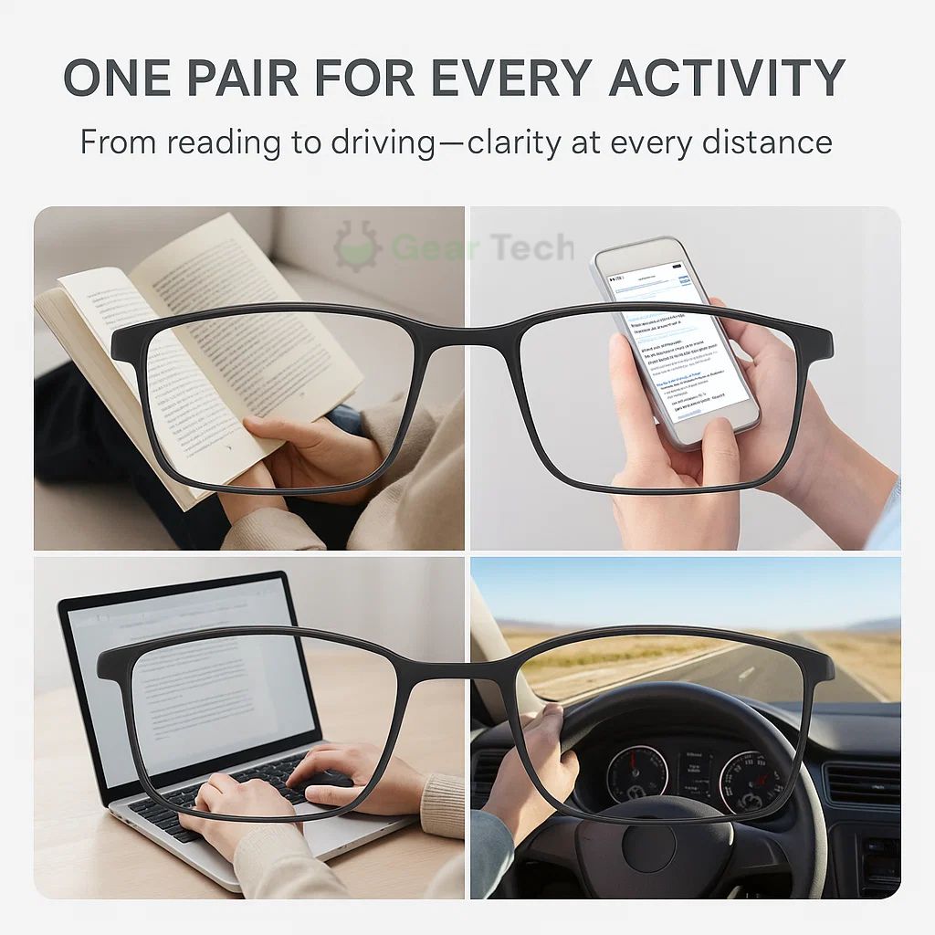 Progressive Multifocal Reading Glasses | German Design Bifocal Eyeglasses