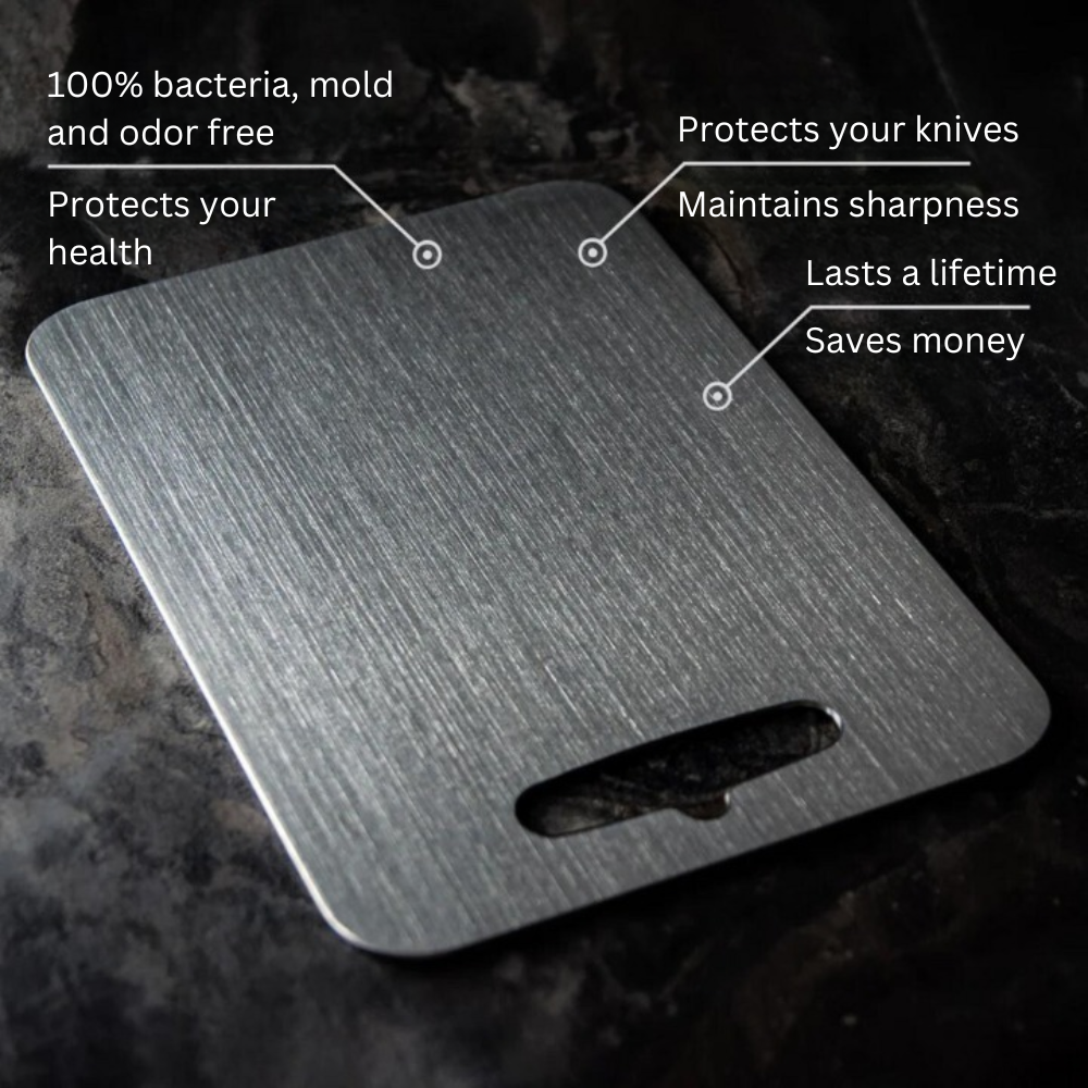 Medical-Grade Titanium Cutting Board | Nonporous Chopping Block