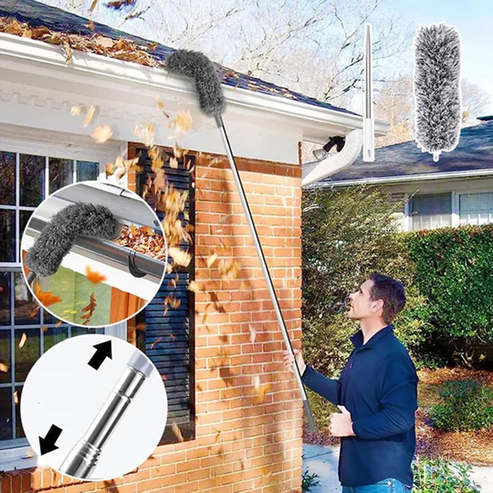 CleanReach | Adjustable Extendable Feather Duster for Versatile Home Cleaning