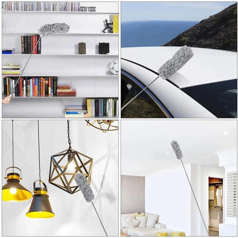 CleanReach | Adjustable Extendable Feather Duster for Versatile Home Cleaning