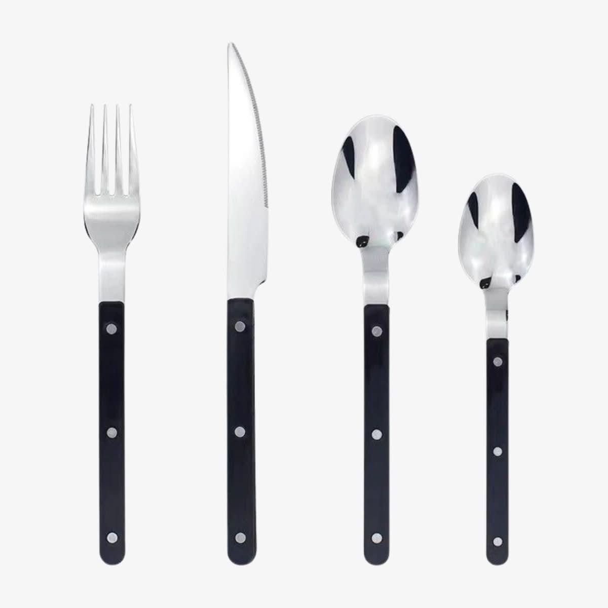 24-Piece Stainless Steel Cutlery Set with Elegant Finish – Modern Dishwasher-Safe Flatware Service for 6