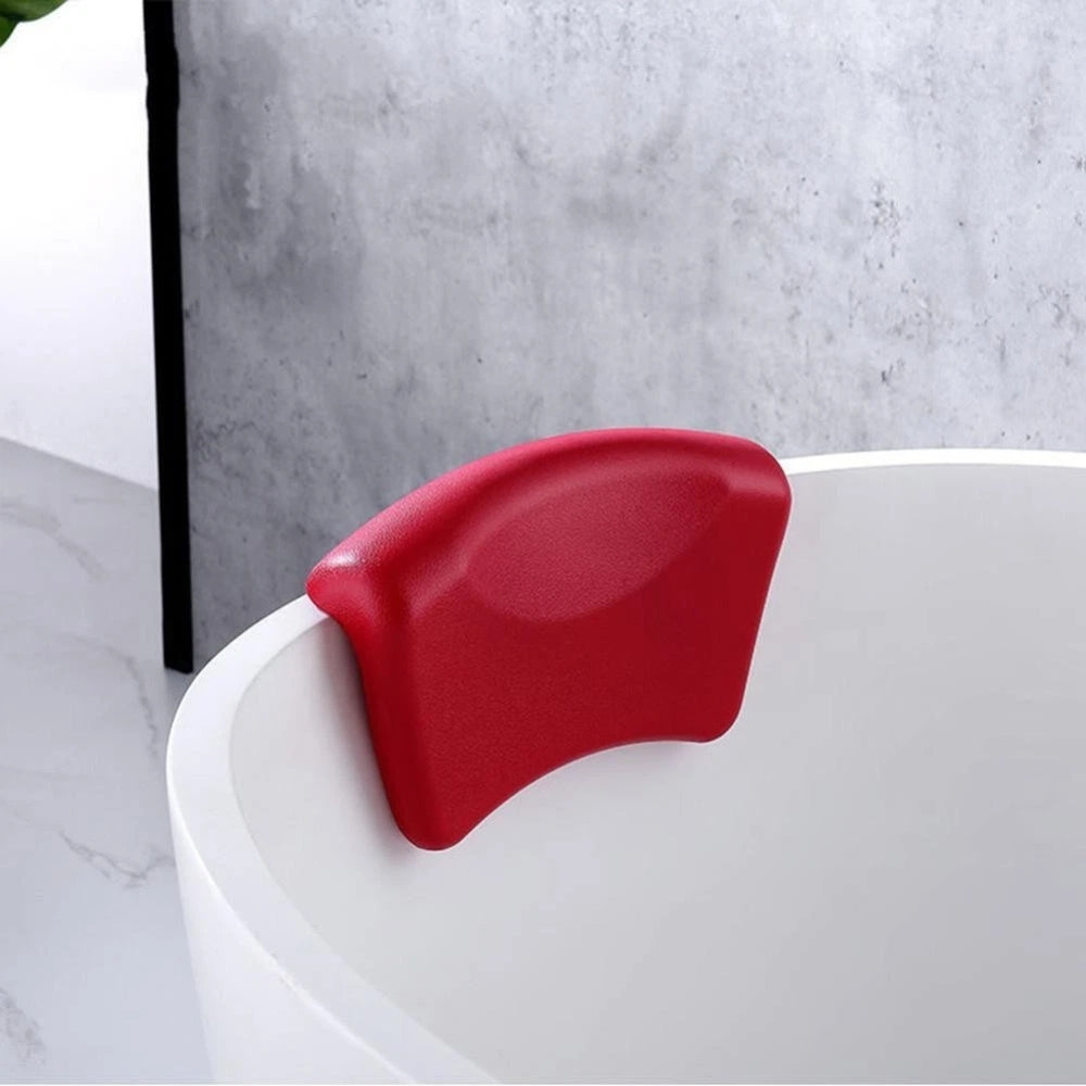 Memory Foam Bath Pillow | Non-Slip Suction Cup Head & Neck Support