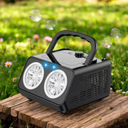 Electric Bubble Machine with Dual Fans – High-Output Portable Bubble Maker for Parties, Weddings & Backyard Fun