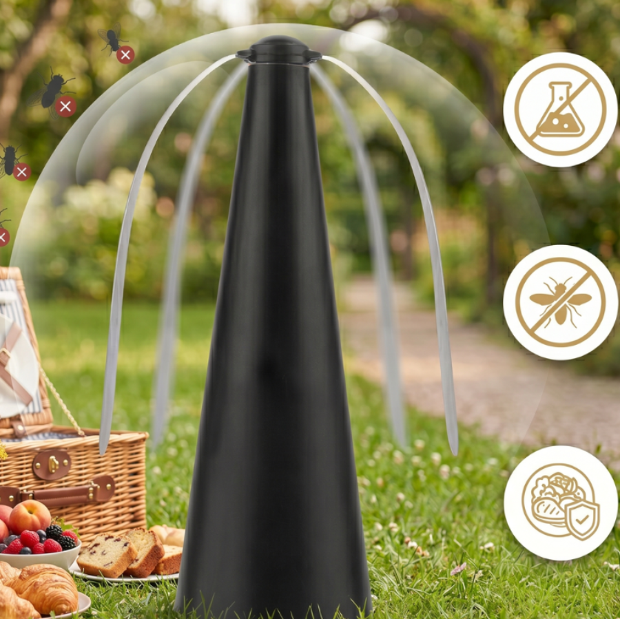Matte black table fan insect repeller
