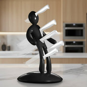 Artistic Humanoid Knife Block Organizer - Secure Freestanding Countertop Holder for Kitchen Knives and Tools