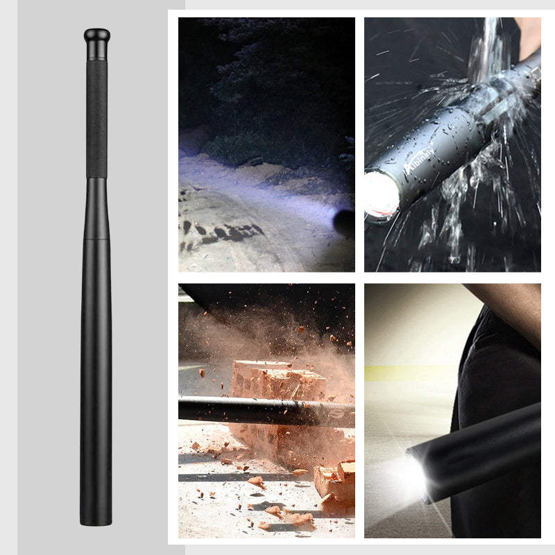 Durable Baseball Bat Shaped LED Flashlight, Tactical Security Light