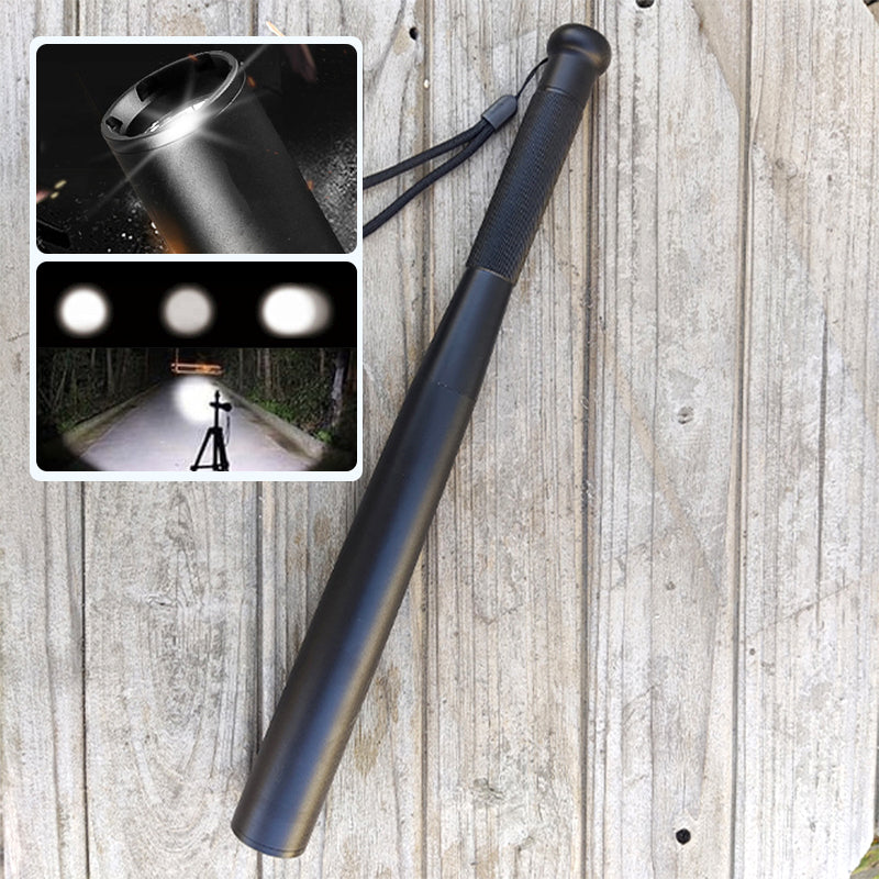 Durable Baseball Bat Shaped LED Flashlight, Tactical Security Light
