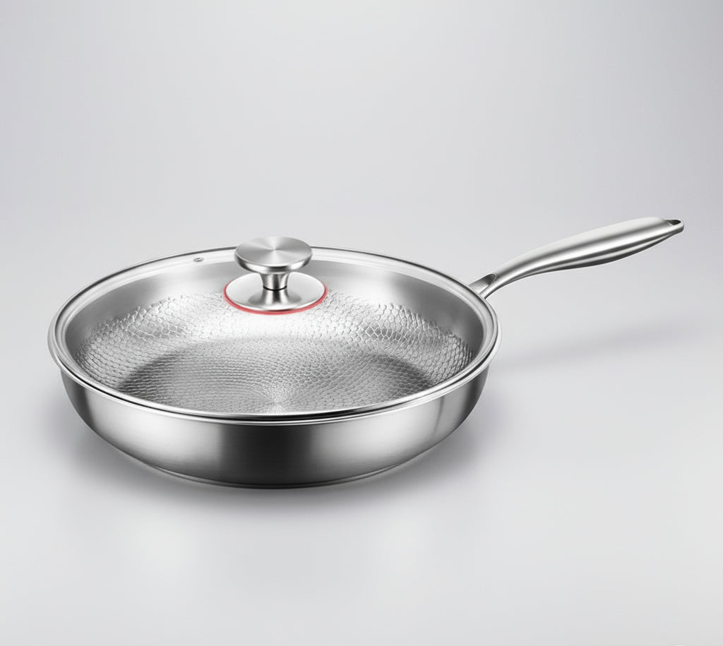 Titanium Non-Stick Frying Pan for Even Heat - Durable Scratch-Resistant Skillet for Everyday Cooking