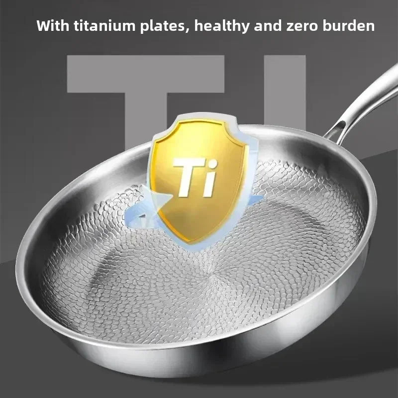 Titanium Non-Stick Frying Pan for Even Heat - Durable Scratch-Resistant Skillet for Everyday Cooking