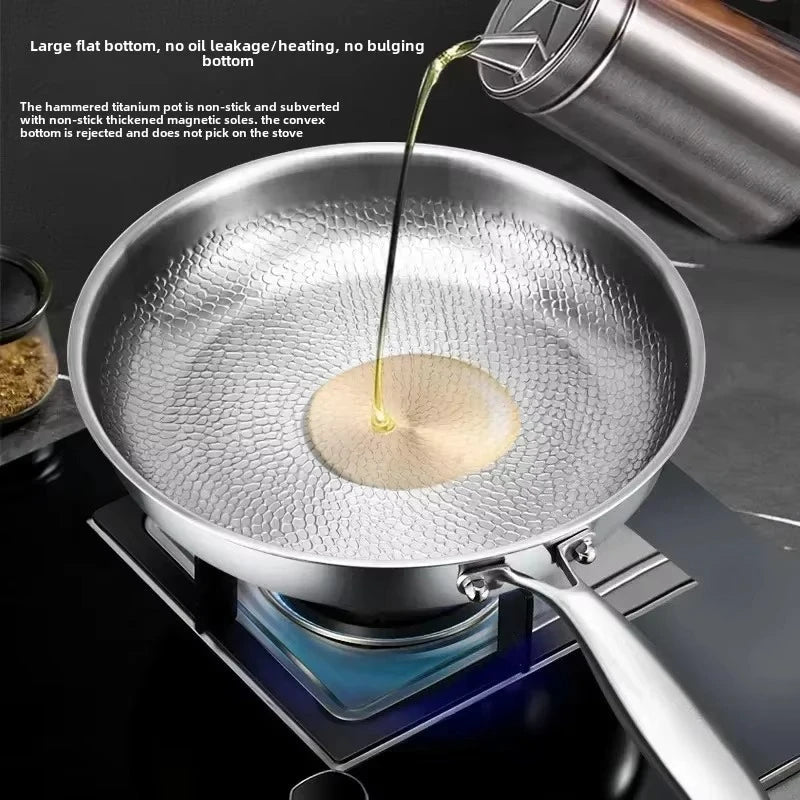 Titanium Non-Stick Frying Pan for Even Heat - Durable Scratch-Resistant Skillet for Everyday Cooking
