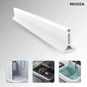 Flexible Silicone Shower Water Barrier – Self-Adhesive Bathroom Threshold Strip for Wet-Dry Separation
