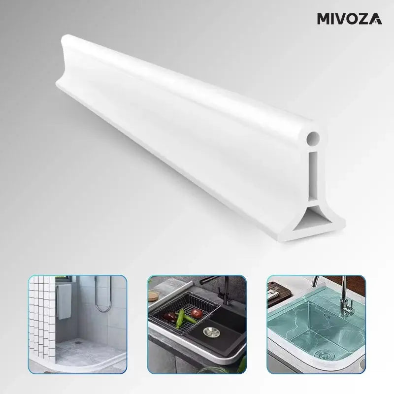 Flexible Silicone Shower Water Barrier – Self-Adhesive Bathroom Threshold Strip for Wet-Dry Separation