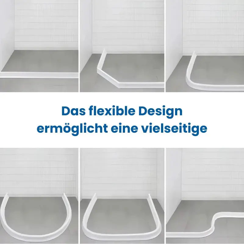 Flexible Silicone Shower Water Barrier – Self-Adhesive Bathroom Threshold Strip for Wet-Dry Separation