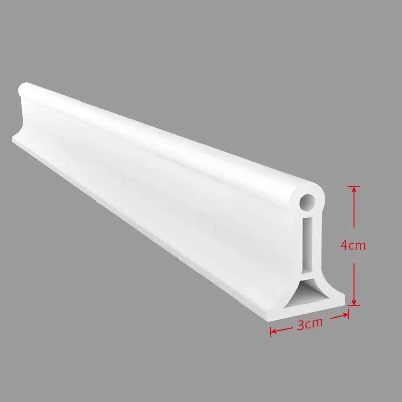 Flexible Silicone Shower Water Barrier – Self-Adhesive Bathroom Threshold Strip for Wet-Dry Separation