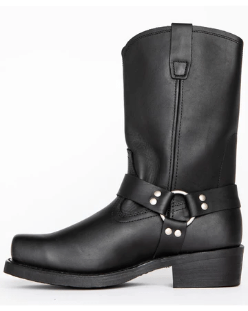 Waterproof Harness Boots with Durable Build - Rugged All-Weather Leather-Look Boots for Everyday Style