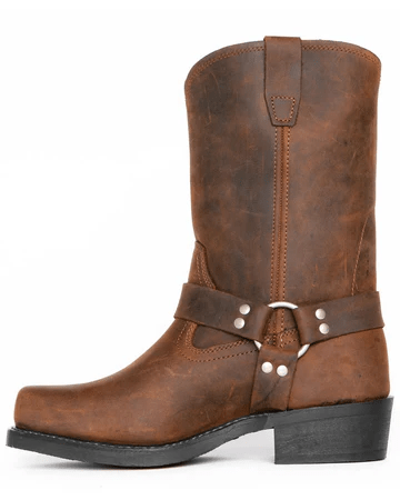 Waterproof Harness Boots with Durable Build - Rugged All-Weather Leather-Look Boots for Everyday Style