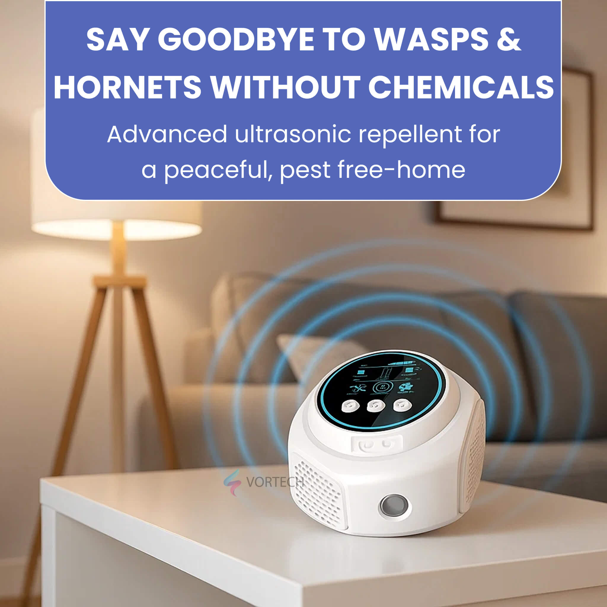 Ultrasonic Wasp & Hornet Repeller | Indoor/Outdoor Pest Plug-In
