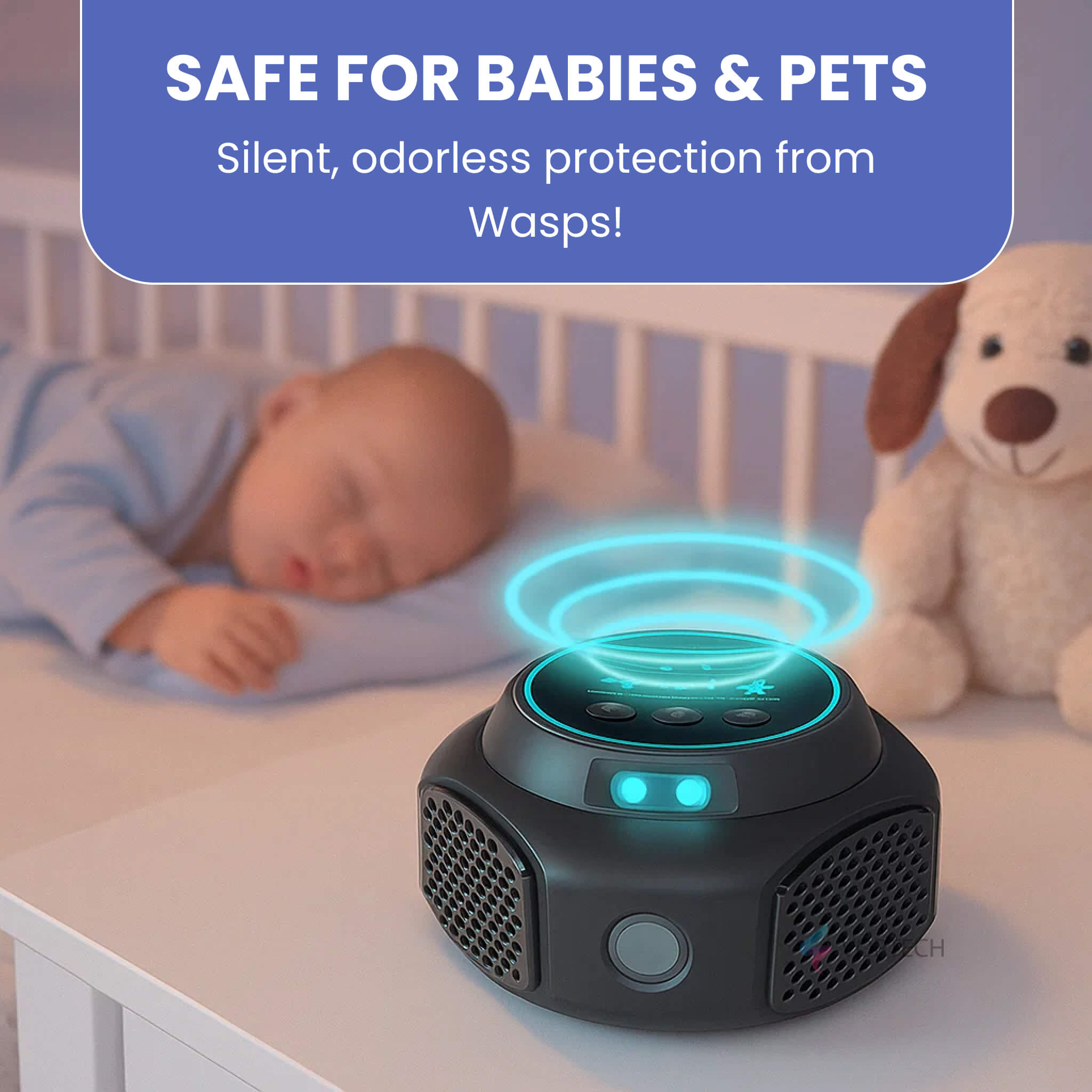 Ultrasonic Wasp & Hornet Repeller | Indoor/Outdoor Pest Plug-In