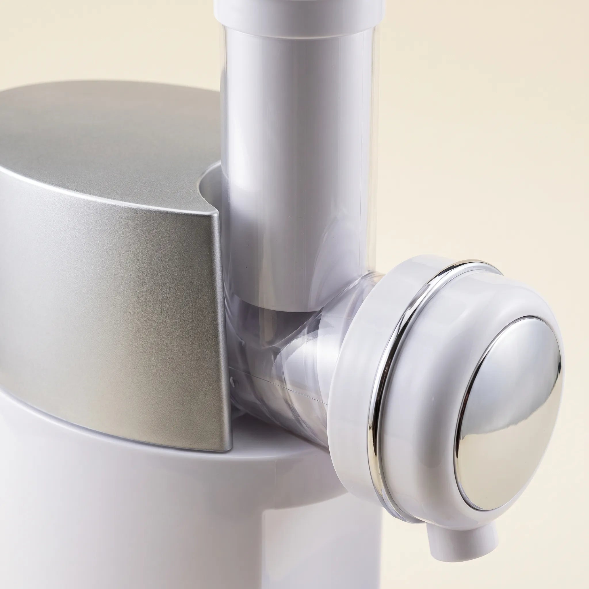 Frozen fruit dessert maker in use